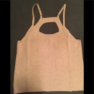 AE Blush ribbed tank with cutout XL